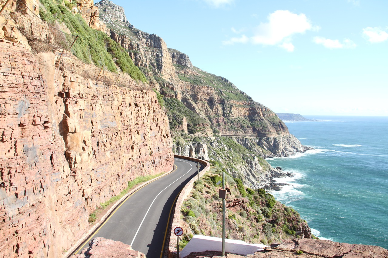 The road along the cape.  Thankfully, we took a cab.