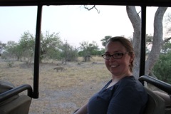 Sally and a leopard