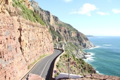 The road along the cape.  Thankfully, we took a cab.